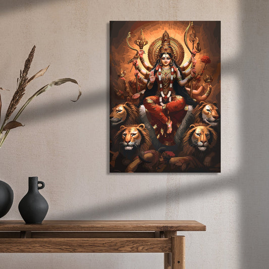 Goddess Durga – The Divine Warrior of Strength & Protection 🕉️⚔️