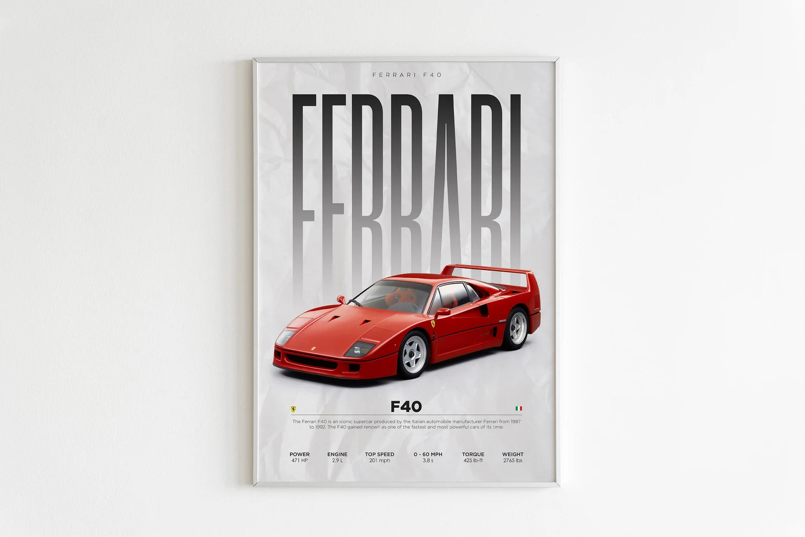 Ferrari F40 – The Ultimate Icon of Speed & Power 🏎️🔥